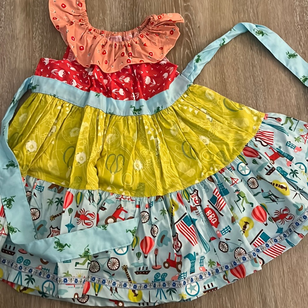 Matilda Jane Platinum Flutter Dress Size 6